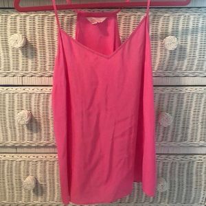 Pink silk tank